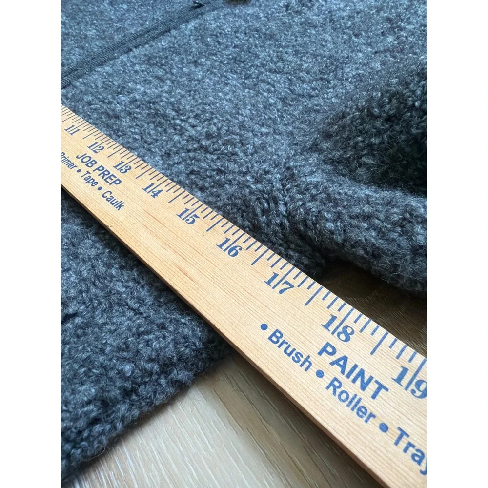 J.Crew Full Zip Cardigan Womens S Grey Wool Alpaca Blend Boucle Sweater Y2K